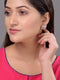 Rose Gold plated AD & Pearl studded Statement Floral Small Stud Earrings