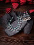 Oxidised Silver Toned Aqua Turquoise Choker Jewellery set