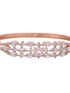 Rose Gold Plated White AD studded Contemporary bangle Bracelet
