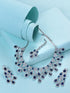 Silver plated Blue AD Studded statement Necklace Jewellery Set Mangtika