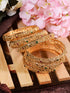 Set of 6 Gold Plated Stone Studded Filigree Bridal Bangles