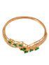 Gold plated Green AD studded handcrafted stylish Bracelet for Women & Girls