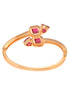Gold plated Red AD studded handcrafted stylish Bracelet for Women & Girls