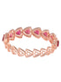 Rose Gold plated Ruby AD designer Handcrafted Bracelet for Women & Girls