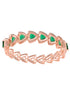 Rose Gold plated Green AD designer Handcrafted Bracelet for Women & Girls