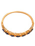 Gold plated Blue AD studded handcrafted stylish Bracelet for Women & Girls