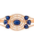 Gold plated Blue AD studded handcrafted designer Bracelet for Women & Girls