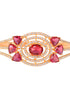Gold plated Red AD studded handcrafted designer Bracelet for Women & Girls