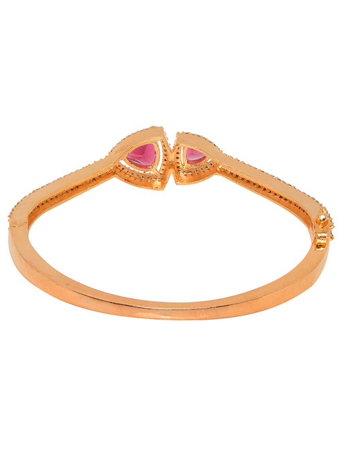 Gold plated Ruby AD Handcrafted Bracelet for Women & Girls
