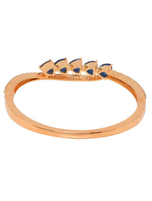 Gold plated Blue AD Handcrafted Bracelet for Women & Girls
