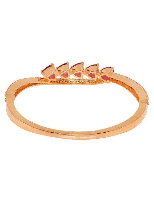 Gold plated Ruby AD Handcrafted Bracelet for Women & Girls