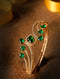 Gold plated Green AD studded handcrafted stylish Bracelet for Women & Girls