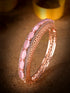 Rose Gold plated Pink AD stylish Handcrafted Bracelet for Women & Girls