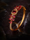 Gold plated Ruby AD studded handcrafted designer Bracelet for Women & Girls