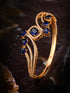 Gold plated Blue AD studded handcrafted stylish Bracelet for Women & Girls