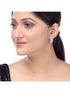 Small diamond encrusted bali earrings, rose gold plated