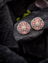 Handcrafted Floral Design Pastel pink studs Rose quartz small earrings Rose gold plated