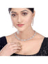 Beautiful light necklace set matching earrings, rose gold plated