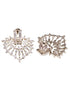 White Rhodium plated AD Heart studded handcrafted Heart shaped Earring for Women and Girls