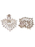 White Rhodium plated AD Heart studded handcrafted Heart shaped Earring for Women and Girls