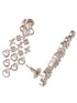 White Rhodium plated Unique Design AD studded Necklace Earrings Girls