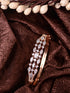 Rose Gold Plated White AD studded Contemporary bangle Bracelet