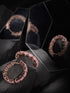 Rose Quartz studded Hoops Rose Gold Plated Pastel Baby Pink Round Big Earrings