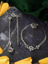 Set Of 2 Oxidised Silver Plated Payal Anklet