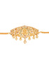 Gold Plated White AD Studded Temple Motif Armlet Bracelet