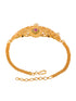 Gold Plated Red AD Studded Pearl Beaded Armlet Bracelet