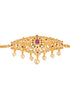 Gold Plated Red AD Studded Handcrafted Armlet Bracelet