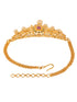 Gold Plated Red AD Studded Handcrafted Armlet Bracelet