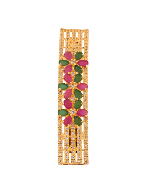 Gold Plated Temple French Barrette Hair Clip