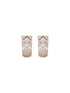 Small diamond encrusted bali earrings, rose gold plated