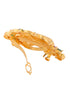 Gold Plated Red & Green Peacock Hair Claw Clip