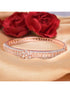 Rose Gold plated AD studded Floral design Bracelet for Women & Girls