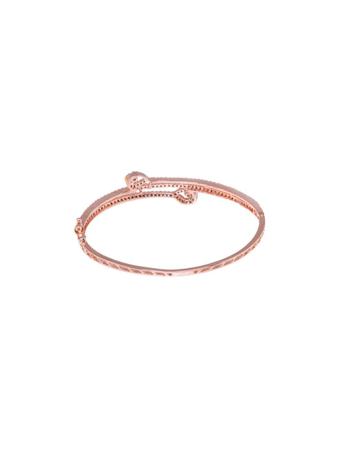 Rose Gold plated AD studded Stylish Modern Handcrafted Bracelet for Women & Girls