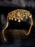 Gold Plated White AD Studded Temple Motif Armlet Bracelet