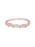 Rose Gold plated AD studded Wavy Pattern Bracelet for Women & Girls