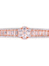 Rose Gold plated AD studded Floral design Bracelet for Women & Girls