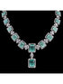 Big turquoise stuuded handcrafted necklace set earrings