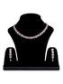 Beautiful light necklace set matching earrings, rose gold plated
