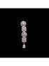 Beautiful light necklace set matching earrings, rose gold plated