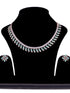 Blue precious stones studded turquoise diamond necklace set stud earrings