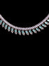 Blue precious stones studded turquoise diamond necklace set stud earrings