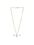Gold plated AD and Pearl studded Pendant Earrings set chain for Women Girls