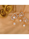 Gold plated AD and Pearl studded Unique leaf design Pendant Earrings set chain for Women & Girls
