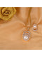 Gold plated AD and Pearl studded Pendant Earrings set chain for Women Girls