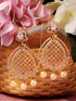 Gold Plated White AD studded handcrafted Chandballi Earrings