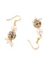 Gold Toned Pearls Beaded Jewellery Set Matching Earrings
